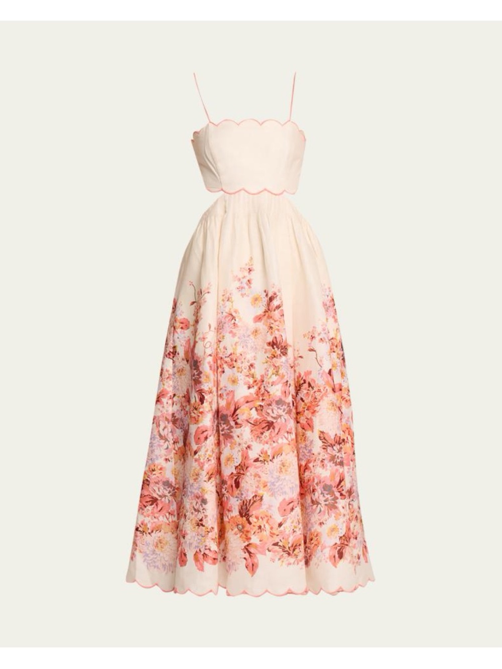 Zimmermann divi scallop midi dress